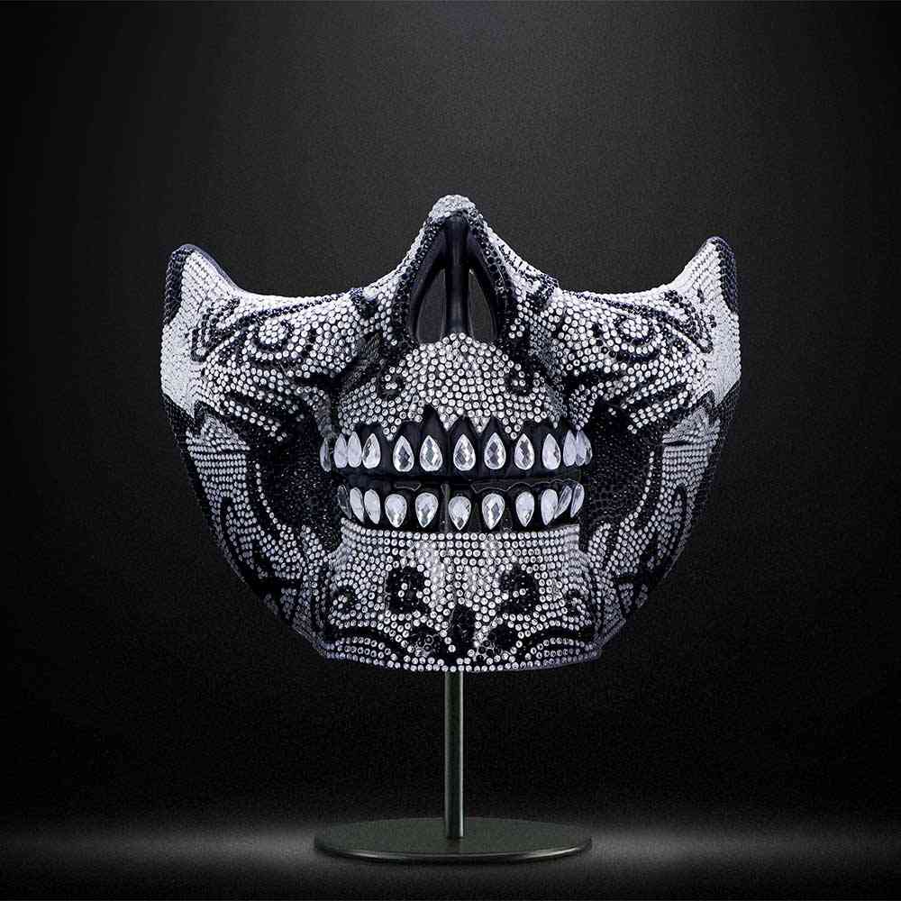 Nemesis Now - Jewelled Masquerade (Silver) 17.5cm Mask - Silver coloured